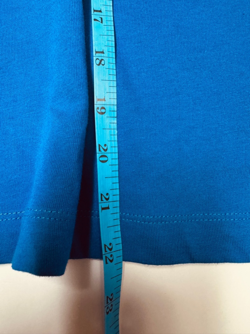 A la Carte Silver Embellished Trim Short Sleeve Tee in Royal Blue - Picture 9 of 9